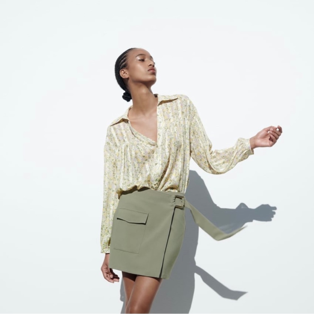 ZARA crossed mini skirt